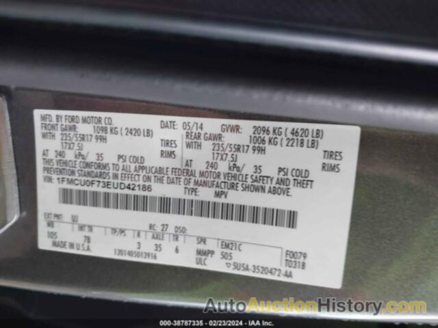 FORD ESCAPE S, 1FMCU0F73EUD42186