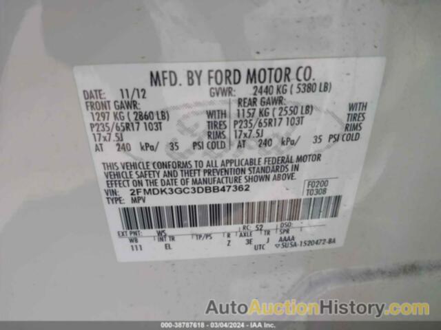 FORD EDGE SE, 2FMDK3GC3DBB47362