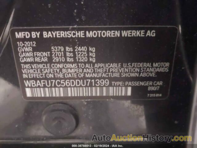 BMW 535I XDRIVE, WBAFU7C56DDU71399