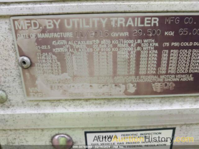 UTILITY TRAILER MFG UTILITY TRAILER MFG, 1UYVS2539GP719314