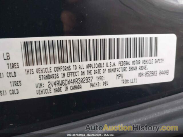 VOLKSWAGEN ROUTAN SEL PREMIUM, 2V4RW6DX4AR302937