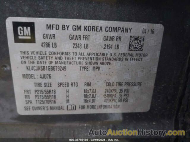 BUICK ENCORE, KL4CJASB1GB679249