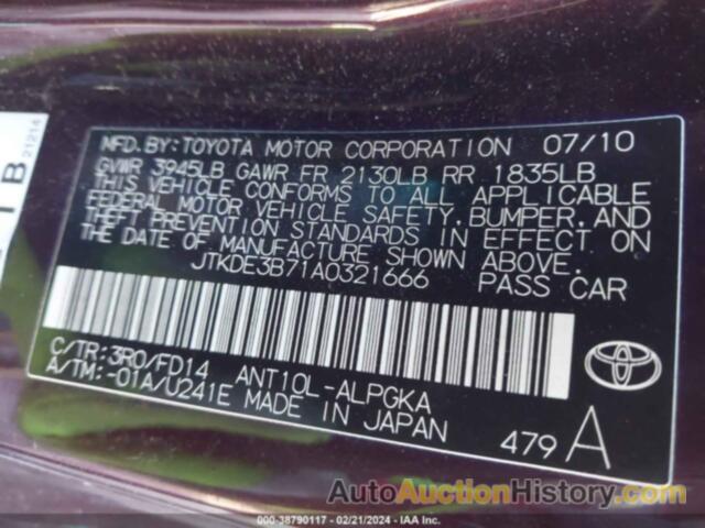 SCION TC, JTKDE3B71A0321666