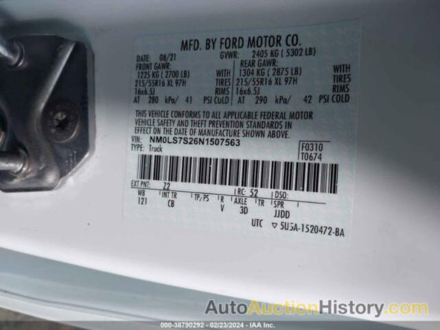 FORD TRANSIT CONNECT XL, NM0LS7S26N1507563