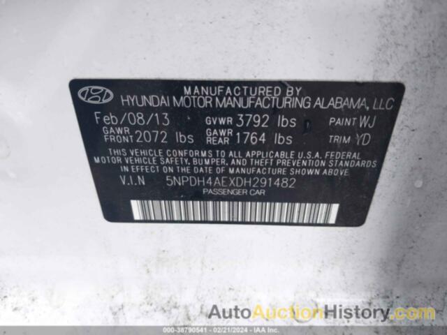 HYUNDAI ELANTRA GLS, 5NPDH4AEXDH291482