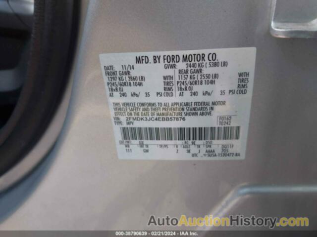 FORD EDGE SEL, 2FMDK3JC4EBB57876