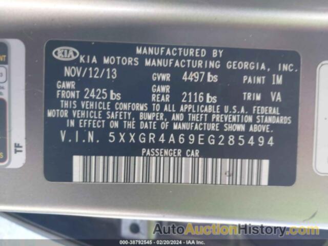 KIA OPTIMA SX, 5XXGR4A69EG285494