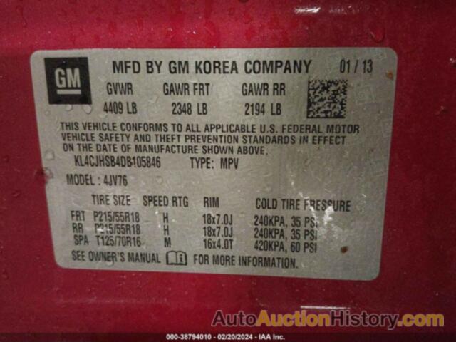 BUICK ENCORE PREMIUM, KL4CJHSB4DB105846