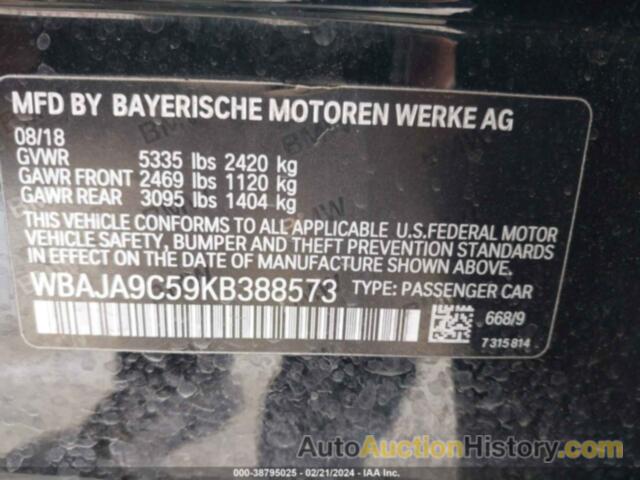 BMW 530E IPERFORMANCE, WBAJA9C59KB388573