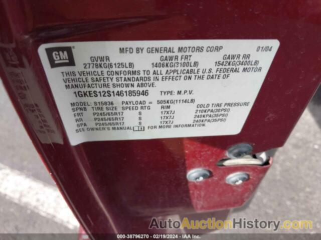 GMC ENVOY XUV SLT, 1GKES12S146185946