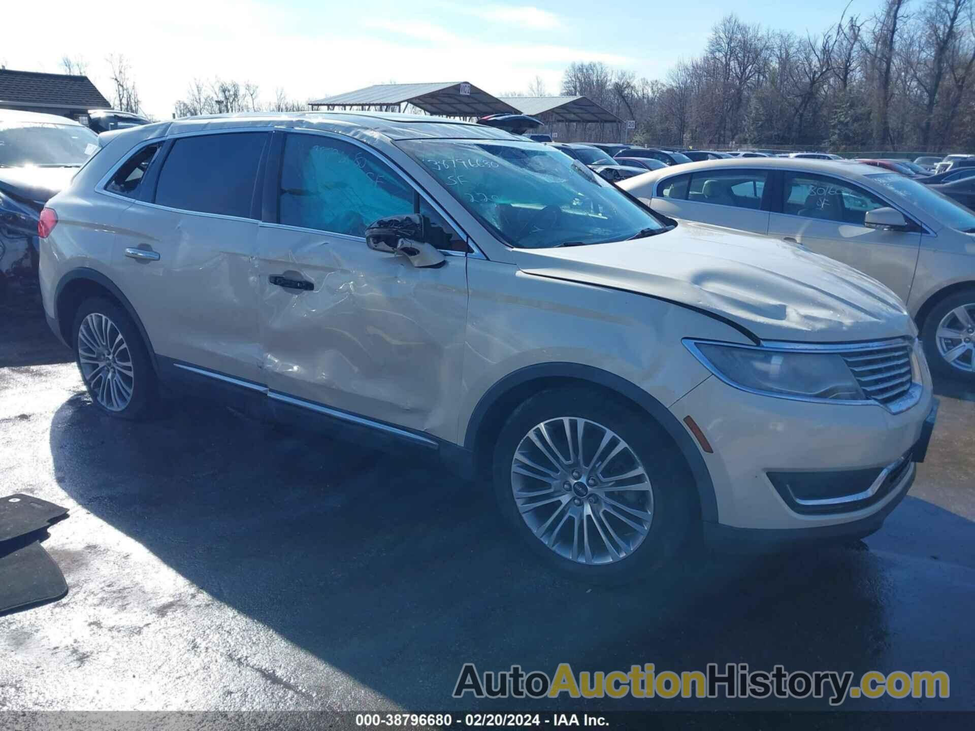 LINCOLN MKX RESERVE, 2LMTJ8LR1GBL82423