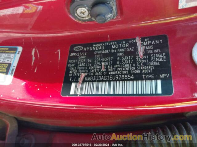 HYUNDAI TUCSON SE, KM8JU3AG1EU928854