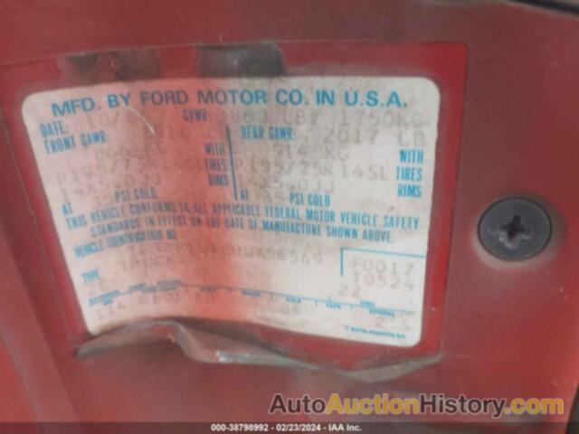 FORD RANGER, 1FTBR10T0HUA56569