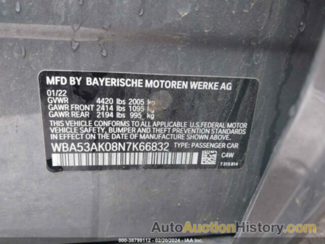 BMW 228 GRAN COUPE I SDRIVE, WBA53AK08N7K66832