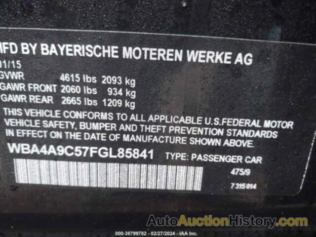 BMW 428 GRAN COUPE, WBA4A9C57FGL85841