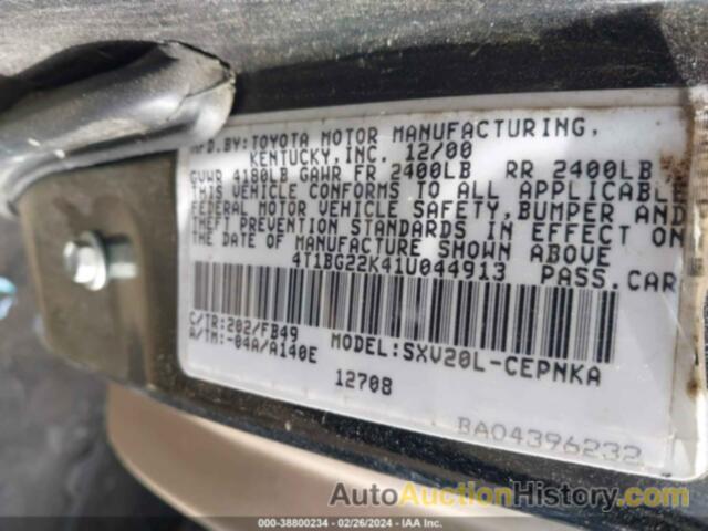 TOYOTA CAMRY LE, 4T1BG22K41U044913