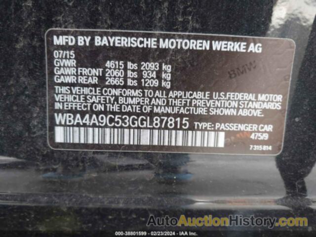 BMW 428 I GRAN COUPE SULEV, WBA4A9C53GGL87815