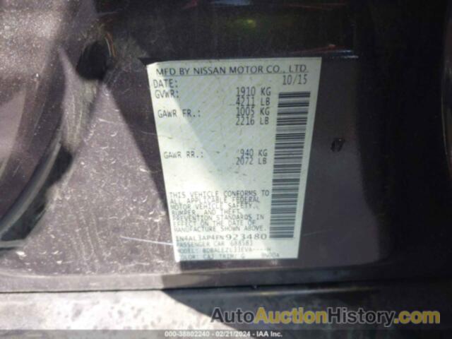 NISSAN ALTIMA 2.5 S, 1N4AL3AP4FN923480