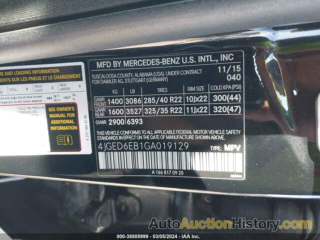 MERCEDES-BENZ GLE 450 AMG COUPE 4MATIC, 4JGED6EB1GA019129