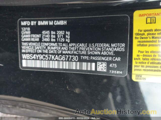 BMW M4, WBS4Y9C57KAG67730