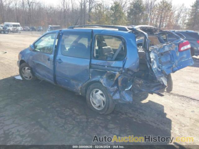 TOYOTA SIENNA LE/XLE, 4T3ZF13C21U327241