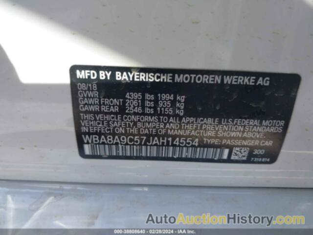 BMW 320I, WBA8A9C57JAH14554