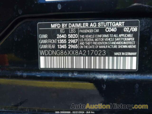 MERCEDES-BENZ S 550 4MATIC, WDDNG86XX8A217023