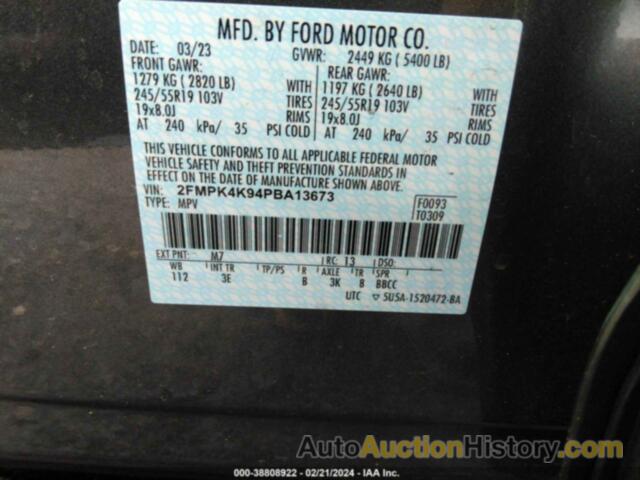 FORD EDGE TITANIUM, 2FMPK4K94PBA13673