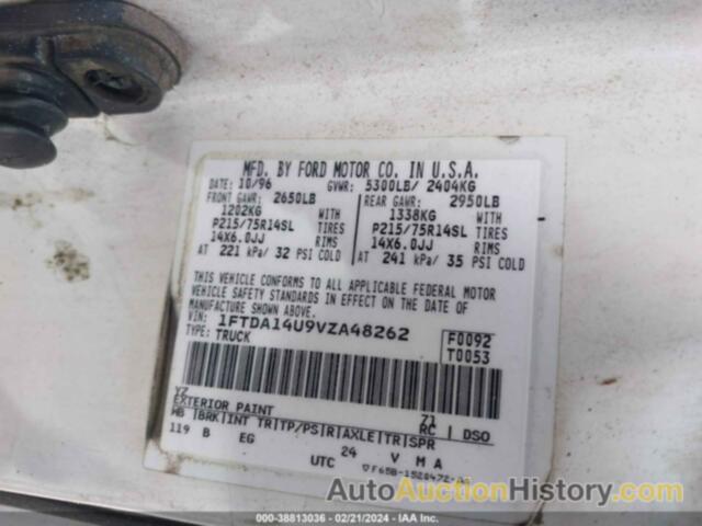 FORD AEROSTAR STANDARD, 1FTDA14U9VZA48262