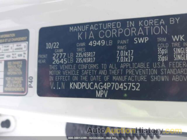 KIA SPORTAGE HYBRID LX, KNDPUCAG4P7045752