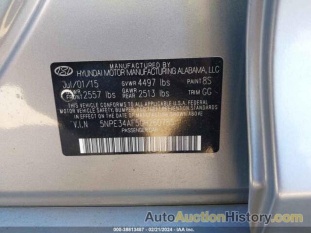 HYUNDAI SONATA SPORT, 5NPE34AF5GH260785