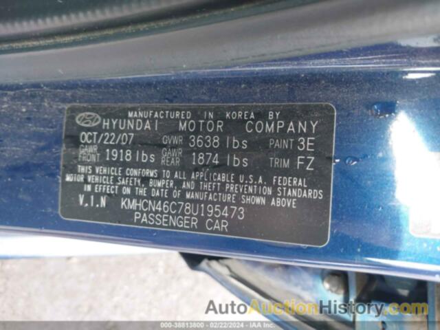 HYUNDAI ACCENT GLS, KMHCN46C78U195473