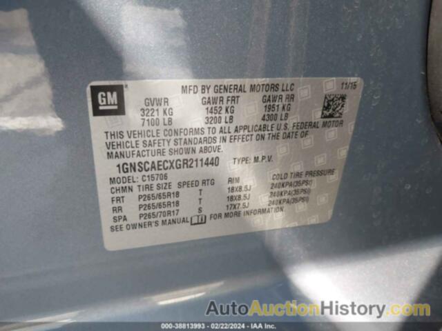 CHEVROLET TAHOE LS, 1GNSCAECXGR211440