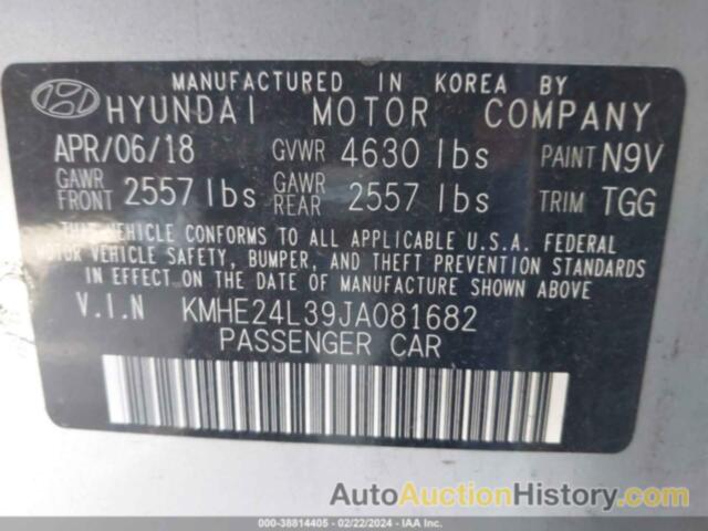 HYUNDAI SONATA HYBRID SE, KMHE24L39JA081682