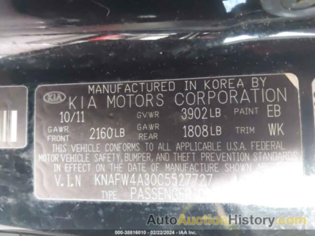 KIA FORTE SX, KNAFW4A30C5527727