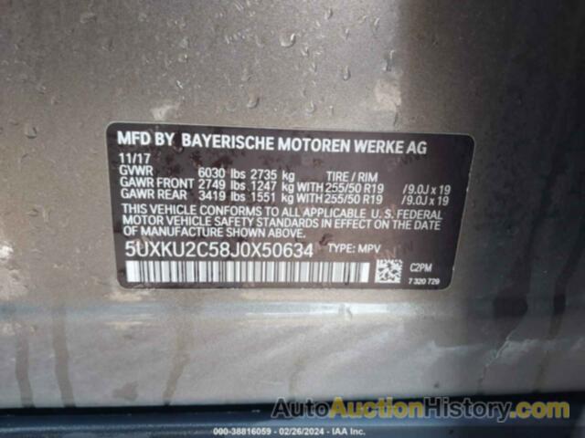 BMW X6 XDRIVE35I, 5UXKU2C58J0X50634