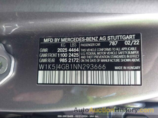 MERCEDES-BENZ CLA 250 COUPE, W1K5J4GB1NN293666