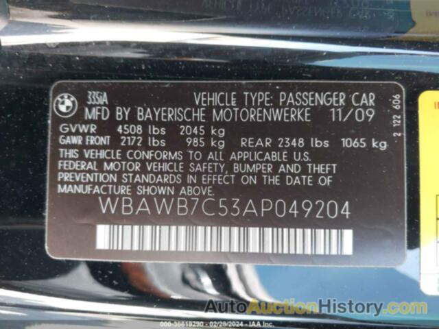 BMW 335 I, WBAWB7C53AP049204