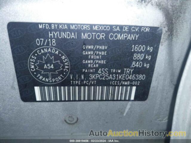 HYUNDAI ACCENT SE/SEL, 3KPC25A31KE046380