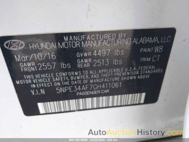 HYUNDAI SONATA SPORT/LIMITED, 5NPE34AF7GH411061