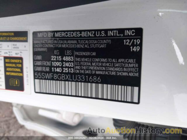 MERCEDES-BENZ AMG C 63, 55SWF8GBXLU331686
