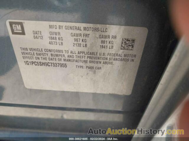 CHEVROLET CRUZE LS, 1G1PC5SH9C7337955