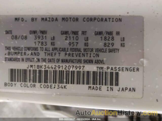 MAZDA MAZDA3 S SPORT, JM1BK344291207997