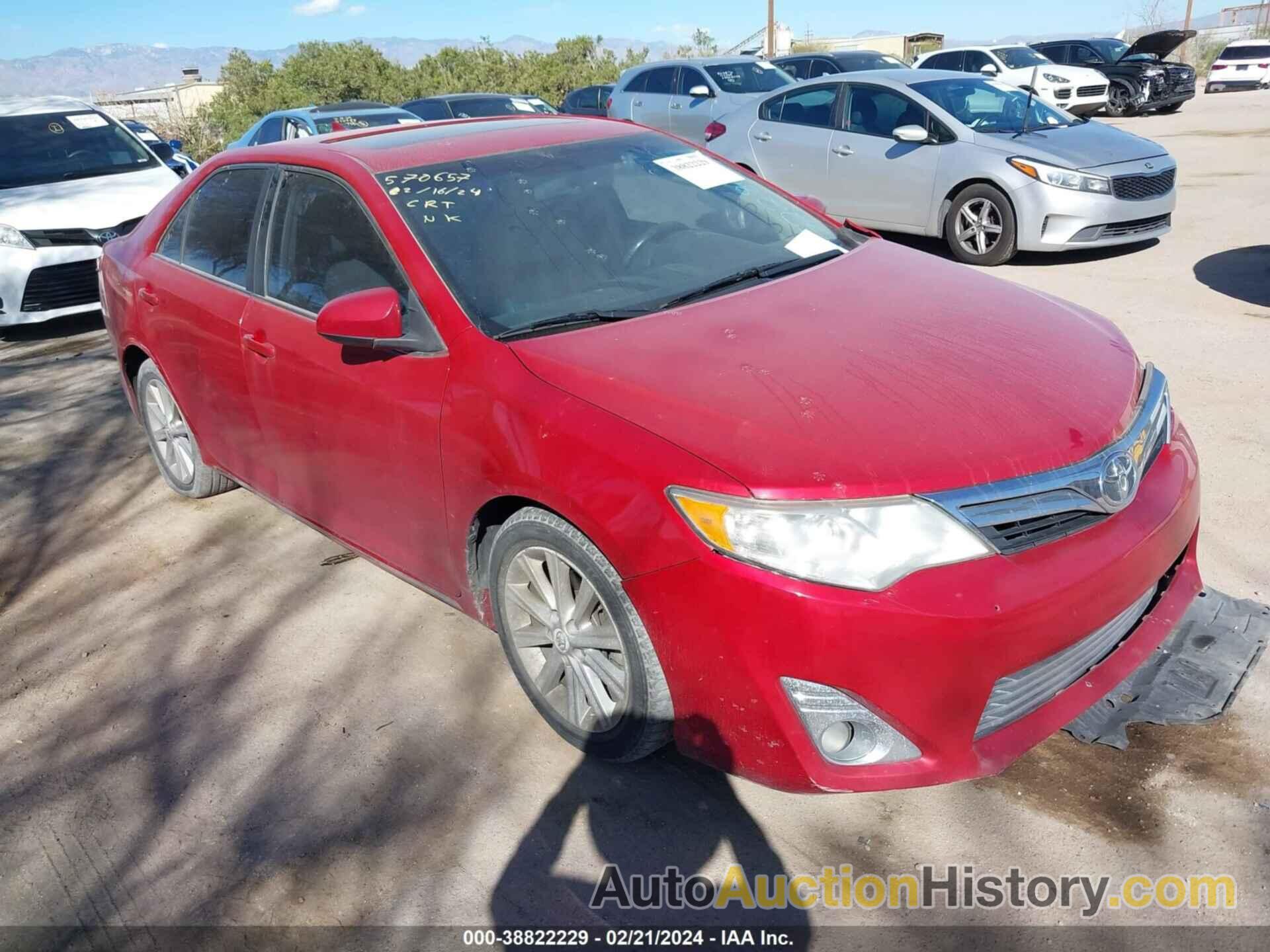 TOYOTA CAMRY XLE V6, 4T1BK1FK8CU522868