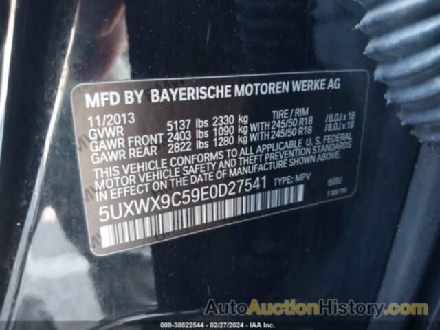 BMW X3 XDRIVE28I, 5UXWX9C59E0D27541