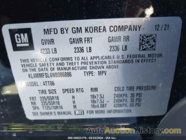 BUICK ENCORE GX ESSENCE, KL4MMFSL4NB086886