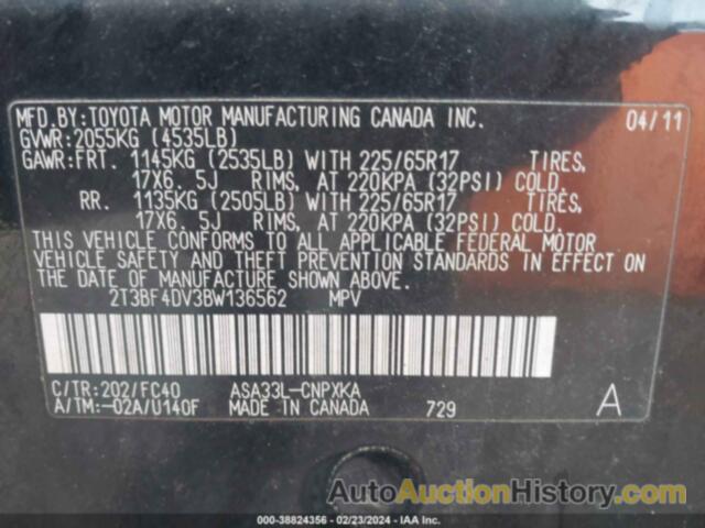 TOYOTA RAV4, 2T3BF4DV3BW136562