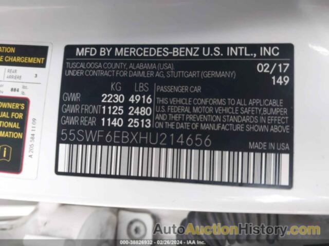 MERCEDES-BENZ AMG C 43 4MATIC, 55SWF6EBXHU214656