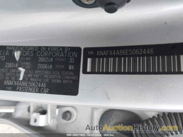 KIA FORTE EX, KNAFX4A86E5062446