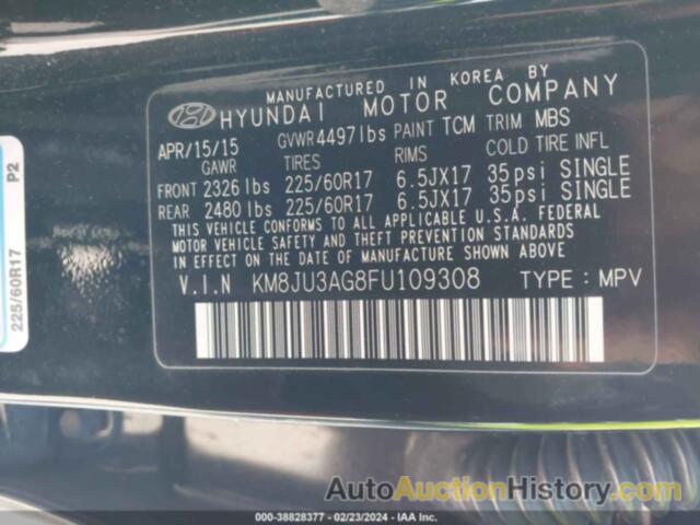 HYUNDAI TUCSON SE, KM8JU3AG8FU109308